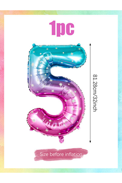 Choice4 مجموعة أخرى من 5 كرات أرقام متدرجة الألوان من 0 إلى 9، مقاس 32 بوصة، ...