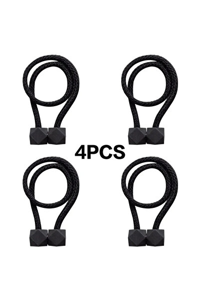 Choice5 4Black 4pcs Curtain Tiebacks with Strong Magnet Thick Rope Design for...