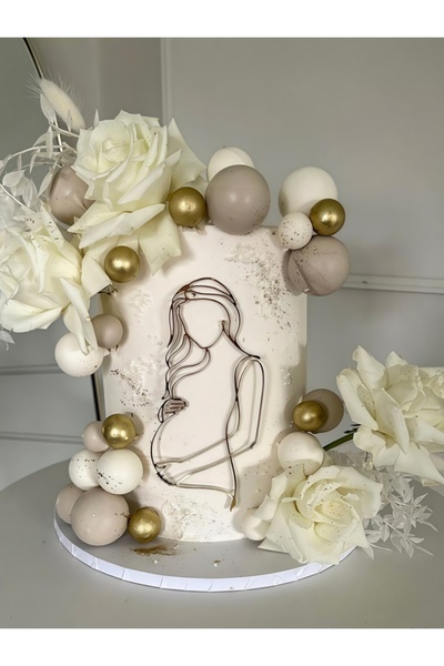 Choice 3 قطع ذهبية لتزيين كعكة حفل استقبال المولود - تصميم خاص بحفلات الكشف ع...