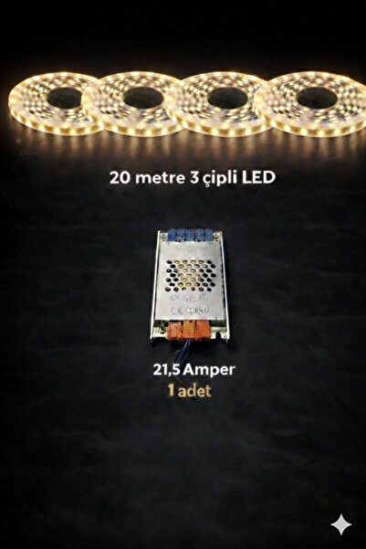 ZMR LUMIXA 3 ÇİPLİ 20 METRE GÜNIŞIĞI LET + TRAFO