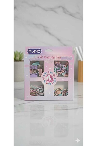 ALPA STORE Pastel Renkli Metal Ataç Ve Mandal Seti 1 Paket Ataş Kıskaç Okul O...