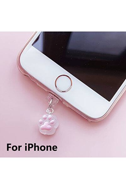 Choice5 B 1Pc Cute Cat Paw Dust Plug Pendant for Mobile Phones, Suitable for ...