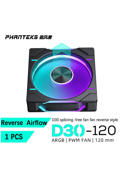Choice A-RGB WHITE Reverse BK 1pcs PHANTEKS D30-120 12cm ARGB splicing-free c...