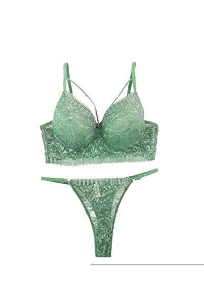 CHARM Tılsım Lingerie Women's Underwire Lace Bra Set