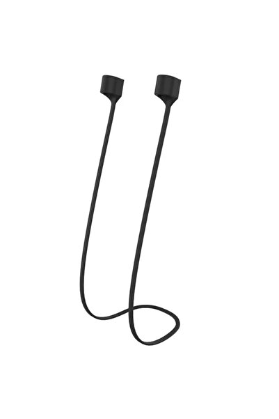 Choice حبل سماعات أذن مغناطيسي أسود من السيليكون مضاد للضياع لسماعات AirPods ...