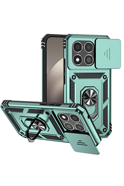 Choice غطاء حماية أخضر لهاتف شاومي 15T Pro 5G، مزود بحامل مغناطيسي للسيارة، م...