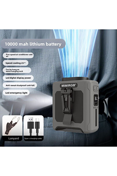 choice2 Gray Tactical Flashlight Waist Fan LED Camping Light Portable Recharg...