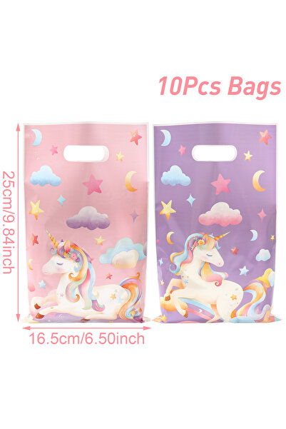 choice2 10pcs style 1 Pink Purple Unicorn Handbag Gift Bags Unicorn Birthday ...