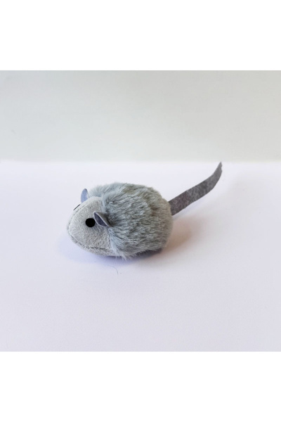 Choice لعبة فأر قطيفة رمادية وبري، تفاعلية، تصدر صوتاً، تحاكي فأراً حقيقياً، ...