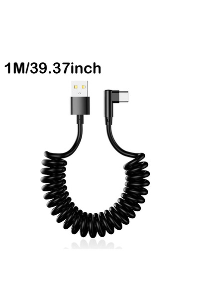 Choice كابل بيانات قصير قابل للتمديد بطول 1 متر (39.37 بوصة) بقدرة 120 واط، م...