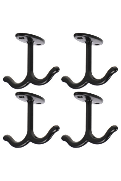 Choice 7.70 × 4.50 × 2.00 سم، أسود، 4 قطع، علاقات مغناطيسية متينة مزدوج الخطا...