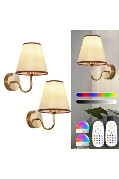 Choice 15 Colors Golden-2Packs Battery-Powered Wall Light, Wireless Wall Ligh...