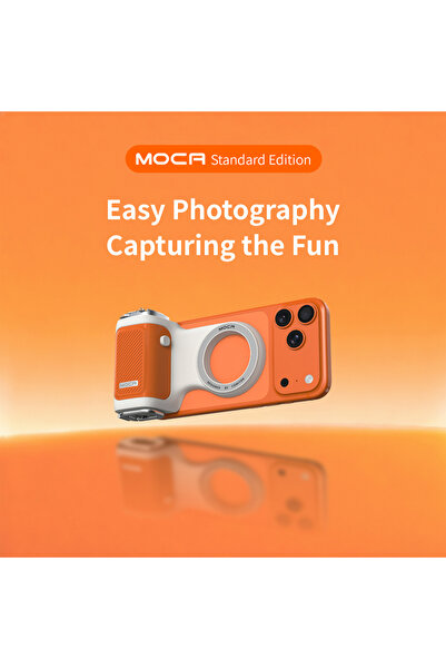 Choice مقبض كاميرا MOCA البرتقالي COMITOK لهاتف iPhone، مزود بخاصية التشغيل ب...