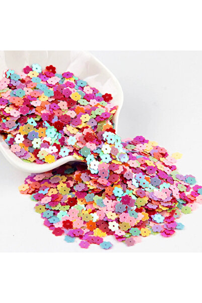 Choice12 ترتر زهور مسطح 6 مم، 10 غرام، مزيج من ترتر الزهور، ترتر PVC مسطح 6 م...