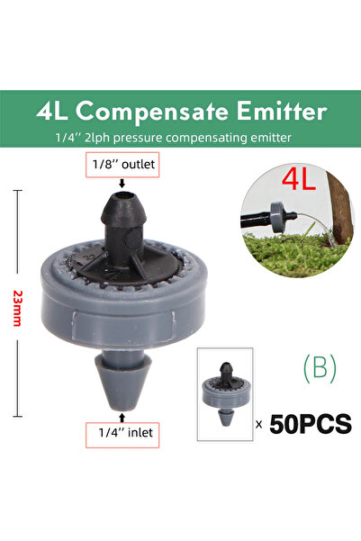 Choice1 B-50 قطعة 50 قطعة 2 لتر 4 لتر 8 لتر/ساعة قطارة تعويض الضغط للري الزرا...