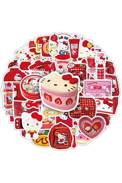 Choice 50PCS 50PCS Japanese Charm Cake Milk Shiny Strawberry Hello Kitty Stic...