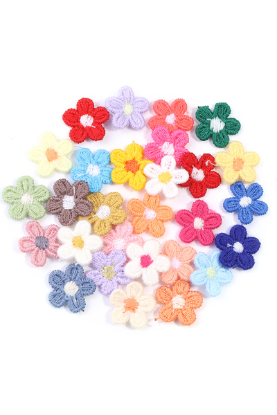Choice12 13 30pcs/lot 1.5cm Colorful Mini Flower Embroidery Applique Hand Sew...