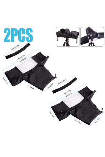 Choice1 غطاءان واقيان للكاميرا من المطر (2/1 قطعة) لكاميرات كانون ونيكون وبان...