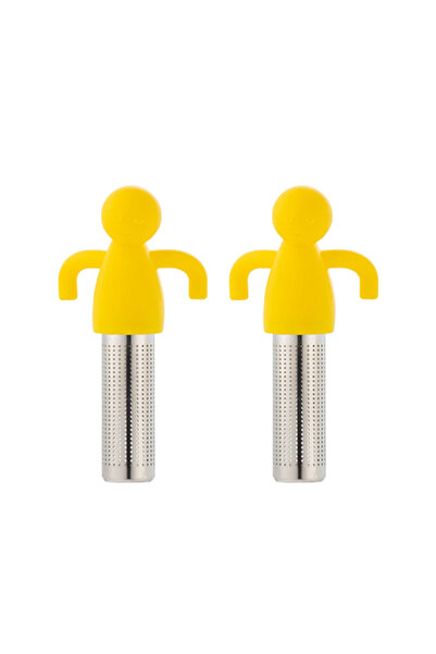 Choice1 قطعتان من مصفاة الشاي الصفراء، مصفاة شاي سيليكون لطيفة ومبتكرة، سهلة ...