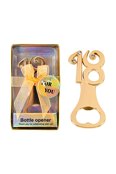 Choice4 فتاحة زجاجات ذهبية A01 لأعياد الميلاد 18، 30، 40، 60، 65، 80، لتزيين ...