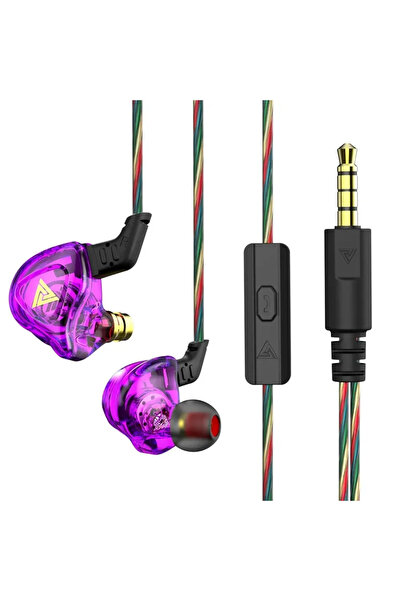 choice2 سماعات أذن شفافة عالية الدقة من نوع QKZ AKX باللون الأرجواني، مزودة ب...