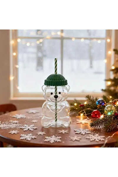 Choice1 كوب زجاجي سعة 500 مل - كوب دب لطيف جديد سعة 500 مل، متين ومريح، مناسب...