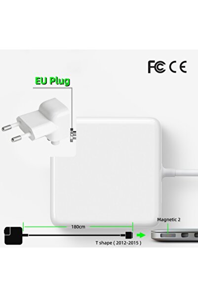 Choice Mag2 T-45W-EU Plug Upgraded 45W Magsafe 2 Charger for MacBook Air Pro,...