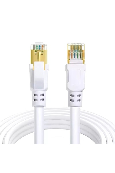 Choice17 كابل إيثرنت CAT6 FTP أبيض بطول 5 أمتار، مزود بموصل RJ45، بطول 0.5-50...