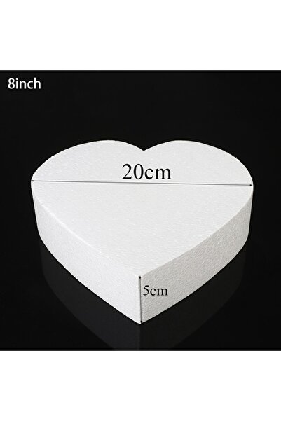 Choice white-8inch 4/6/8/10 Inch Heart Shaped Polystyrene Styrofoam Sugar Cra...