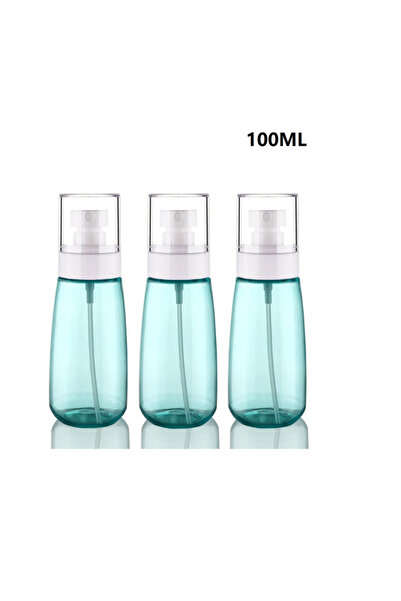 Choice7 3 زجاجات رذاذ صغيرة خضراء سعة 100 مل، مناسبة للسفر، مانعة للتسرب.