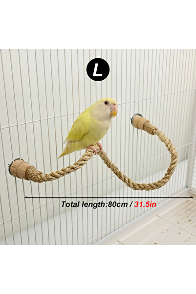choice2 L 1 PC Bird Climbing Rope Bendable Chew-Proof Perch with Secure Ends ...