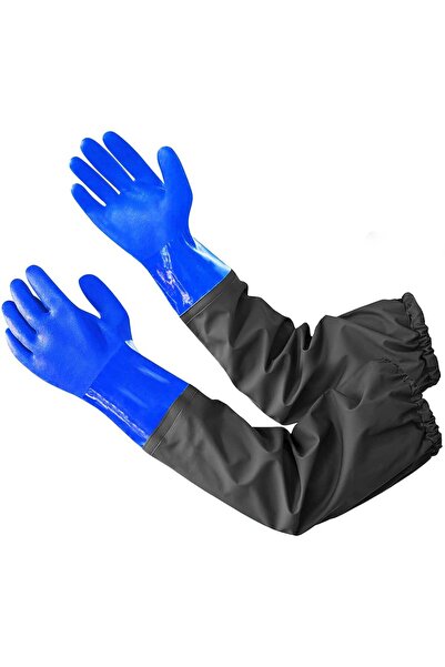 Choice Blue 65CM Long Gloves Thicken Oil/Acid/Alkali Resistant Water Proof Li...