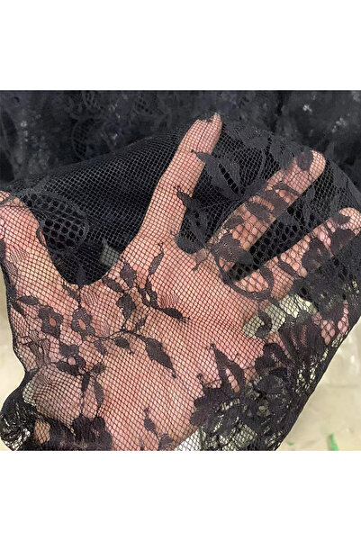 Choice 150x300CM(59x118IN) black Black/White Embroidered Lace Rectangular Tab...