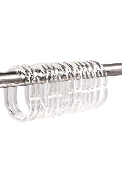 Choice1 Clear C 12pcs Circular Shower Curtain Rings, Bath Curtain Rings for B...