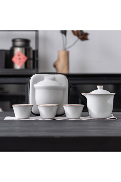 Choice1 MULTI Light Luxury Ruyao Open Piece Travel Tea Set Outdoor Portable A...