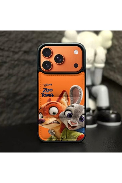 Choice24 غلاف هاتف عصري بتصميم مستوحى من فيلم ديزني زوتوبيا، باللون البرتقالي...