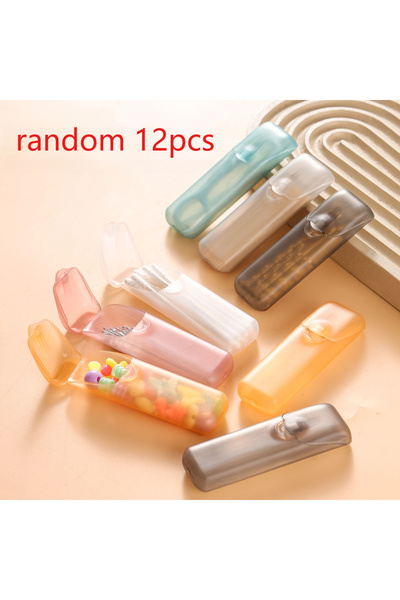 Choice random 12pcs 12pcs Portable Toothk Holder Pill Case Travel Medicine Bo...