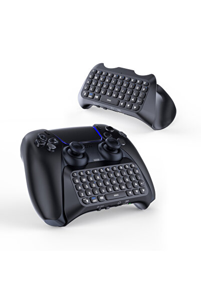 Choice1 لوحة مفاتيح لاسلكية محمولة سوداء P5121 لوحدة تحكم PS5، مزودة بمكبر صو...