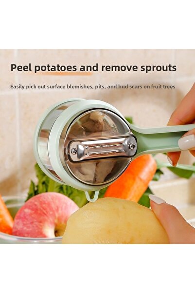 Choice مقشرة فواكه خضراء فاتحة متعددة الوظائف، وعاء تخزين فواكه خاص للمطبخ ال...