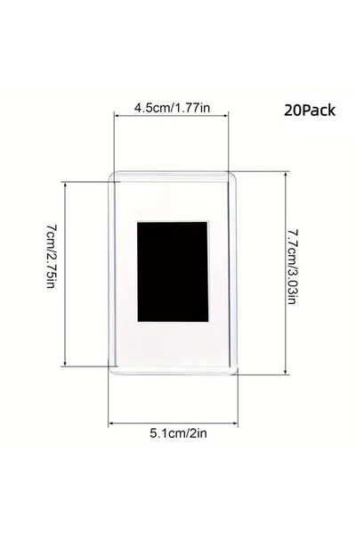 choice2 20Pack 12/20/40Pcs Mini Blank Photo Frames Insert Fridge Magnets Magn...