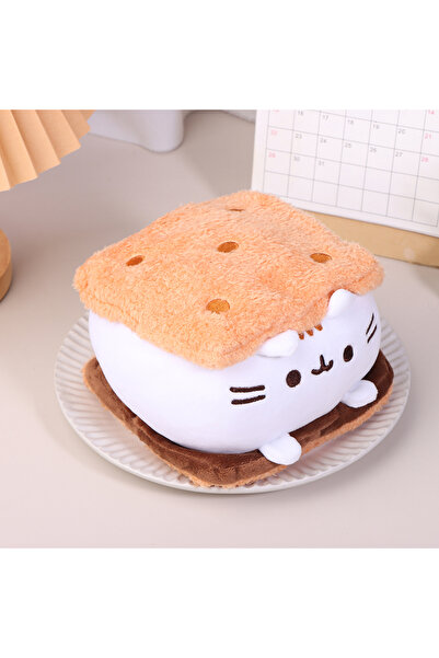 Choice وسادة على شكل قطة سمينة محشوة بنكهة كعكة الشوكولاتة الكاواي، لعبة مصاح...