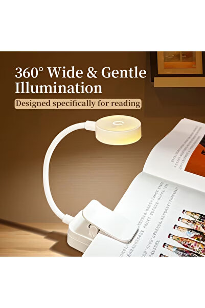 Choice مصباح قراءة بمشبك من XIWANGFIRE، قابل للشحن عبر منفذ USB، مزود بمشبك، ...
