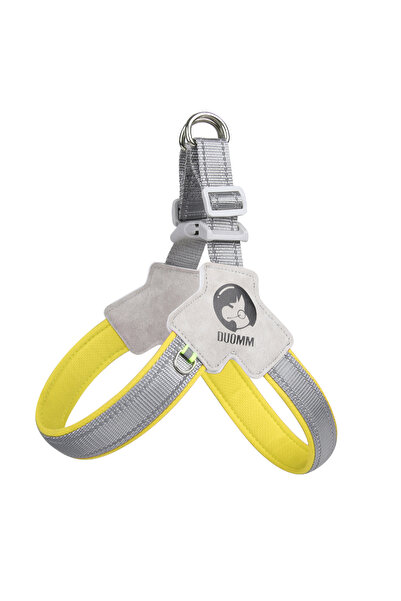 Choice13 حزام صدر للكلاب أصفر اللون من فور سيز، مصنوع من شبكة مسامية، قابل لل...