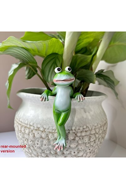 choice2 تمثال ضفدع كرتوني من قطعة واحدة، مصنوع من الراتنج، زينة معلقة على شكل...