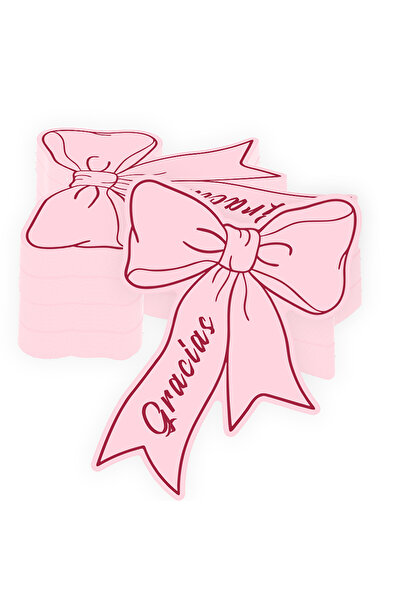 Choice Lavender 100 Pcs Spanish Pink Bow Thank You Cards, Mini Blank Note Car...