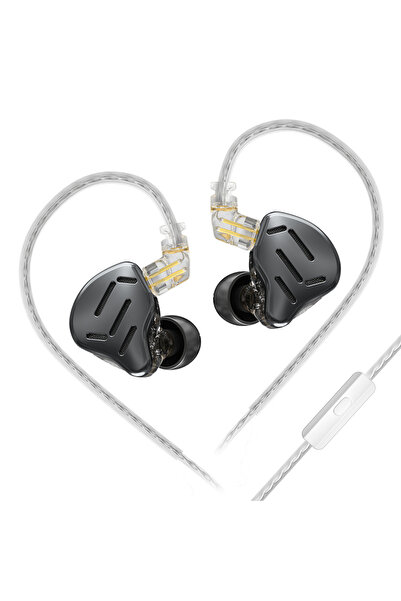 Choice1 black with mic KZ ZAX 7BA 1DD 16 Unit Hybrid In-ear Earphones Metal H...