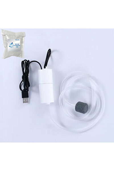 Choice مضخة أكسجين صغيرة صامتة بيضاء اللون، محمولة، قابلة للشحن عبر منفذ USB،...