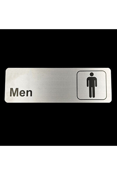 Choice1 23cmx7.5cm men restroom Signage nameplate aluminium metal self-adhesi...