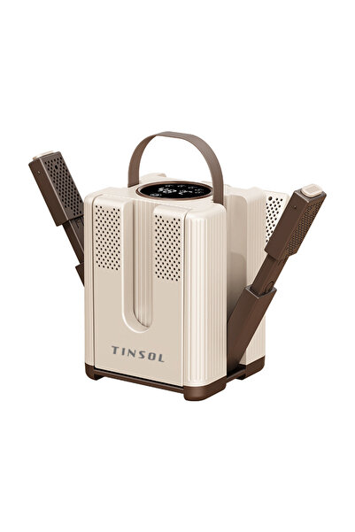 Choice مجفف أحذية KR TINSOL الجديد القابل للطي بستة أذرع، لون أبيض كريمي، يعم...