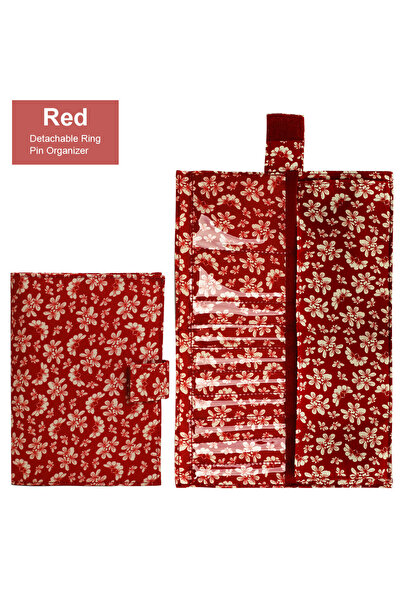 Choice1 Red Color bag Cotton Empty Knitting Needles Bag Red Organizer Bag for...